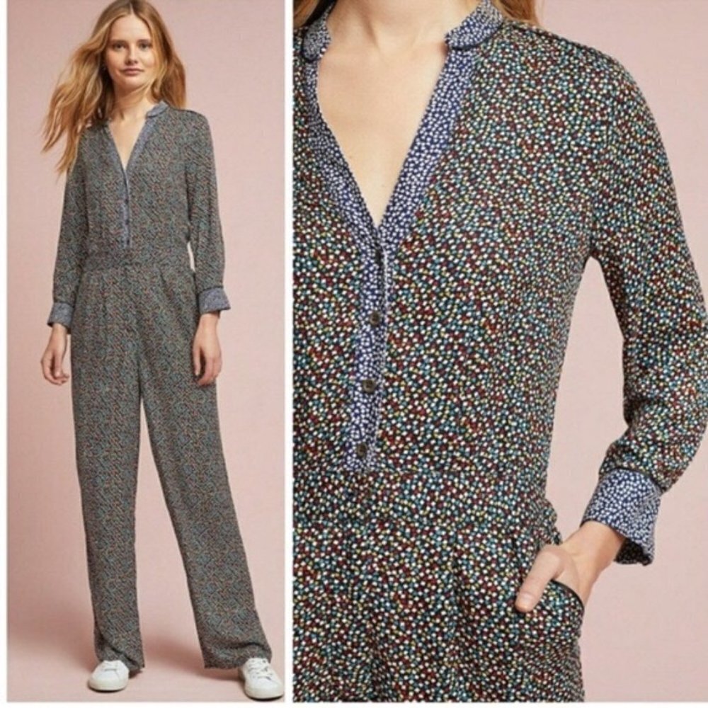 ANTHROPOLOGIE Christine Silken ETT: TWA Jumpsuit‎ Boiler Suit